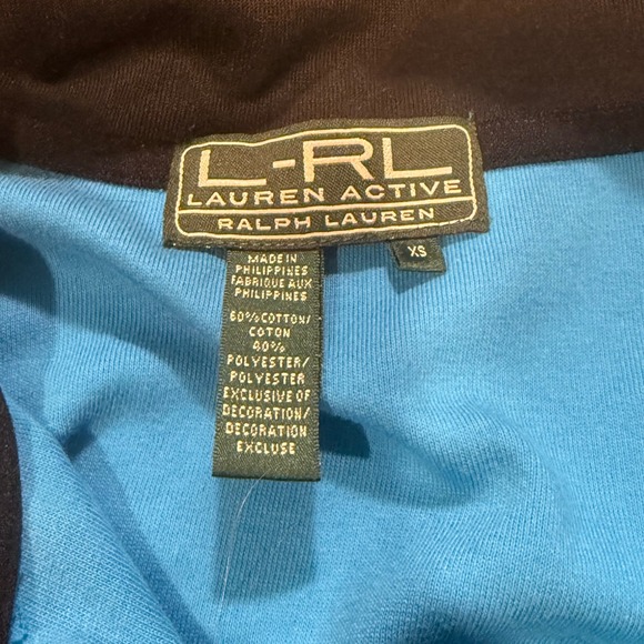 Lauren Active Ralph Lauren Track Jacket Full Zip Blue Black Womens‎ XS - Picture 5 of 5